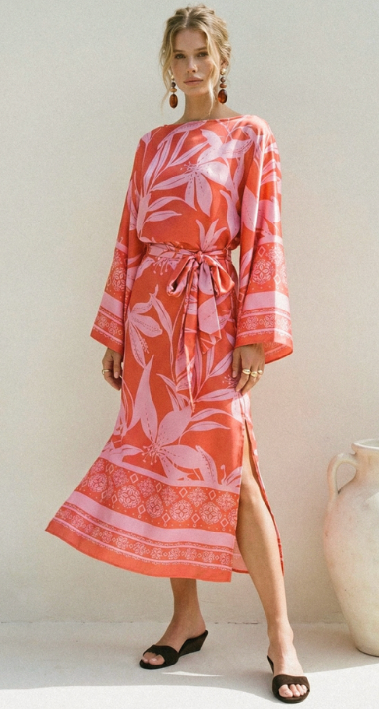 Tropical Kaftan Dress