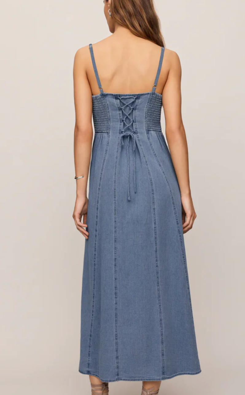 Leonora Indigo Midi Dress