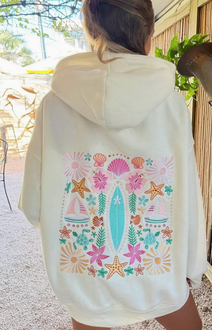 Surfboard Embroidered Hoodie