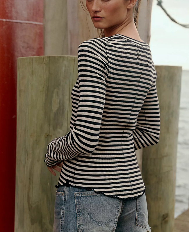 Easy Does It Striped Tee