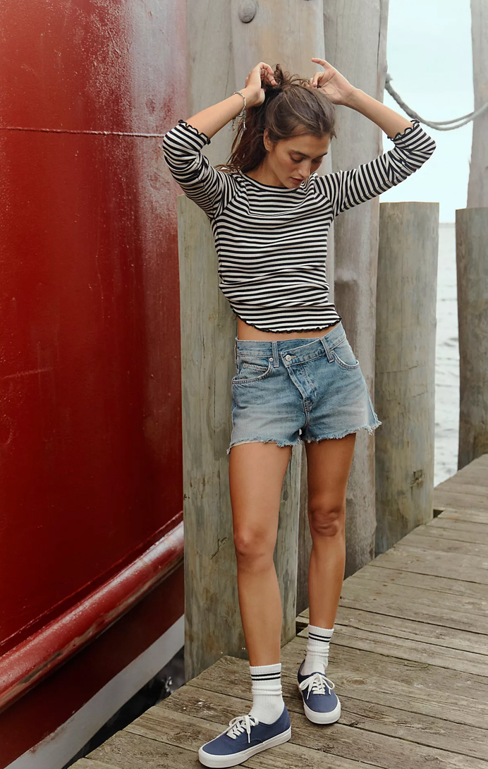 Easy Does It Striped Tee