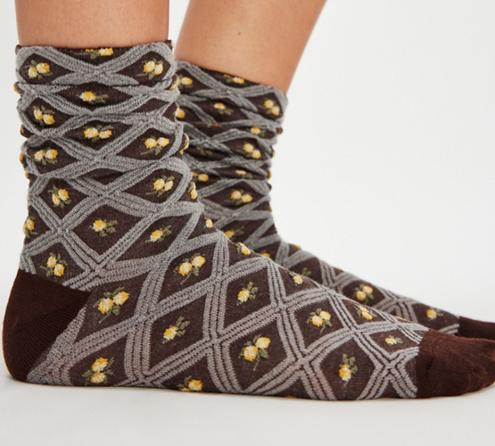Floral Jacquard Trouser Socks
