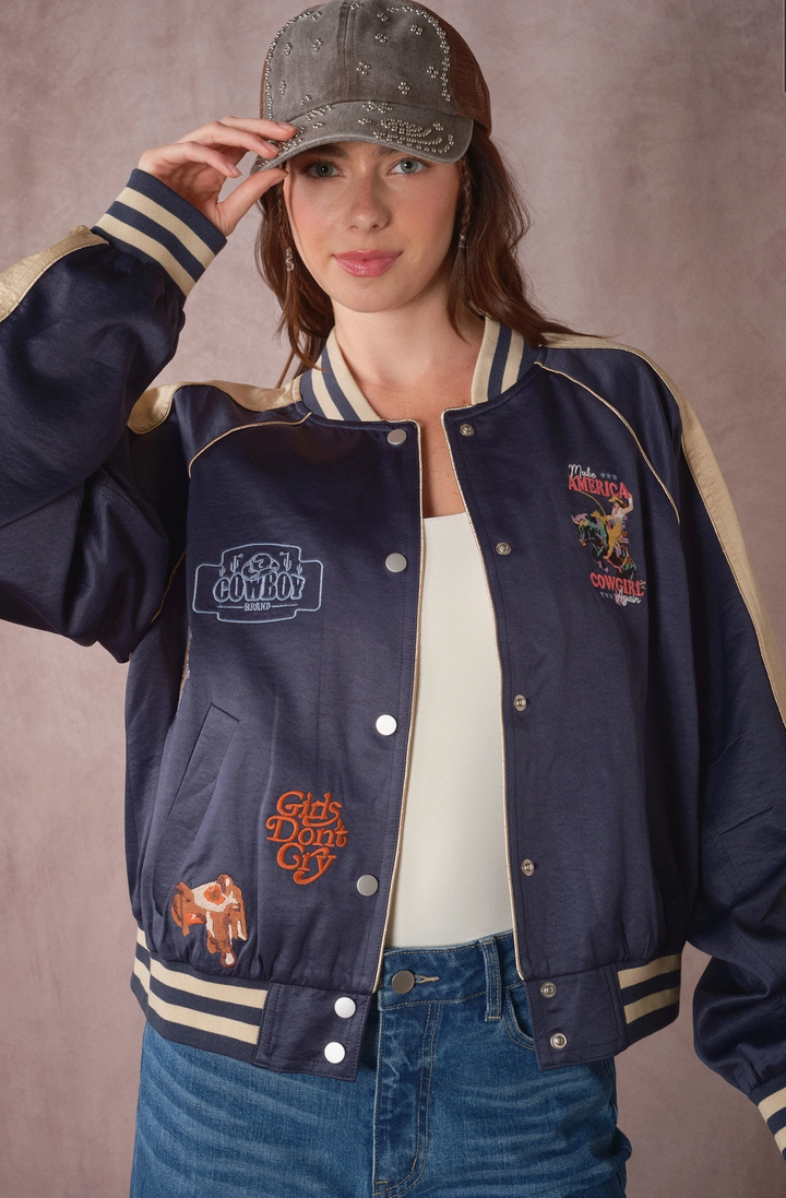 Western Patch Varsity Jacket