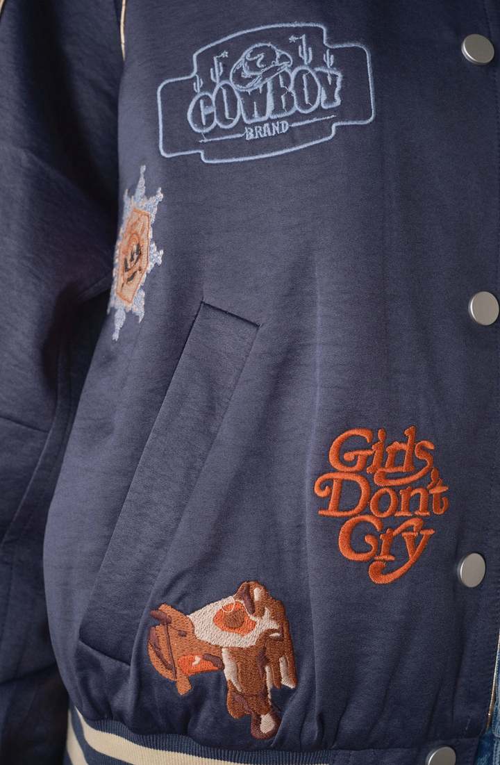 Western Patch Varsity Jacket