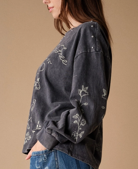 Western Studded Graphic Sweatshirt