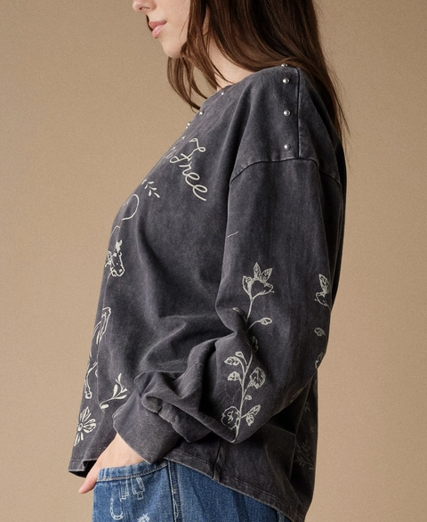 Western Studded Graphic Sweatshirt