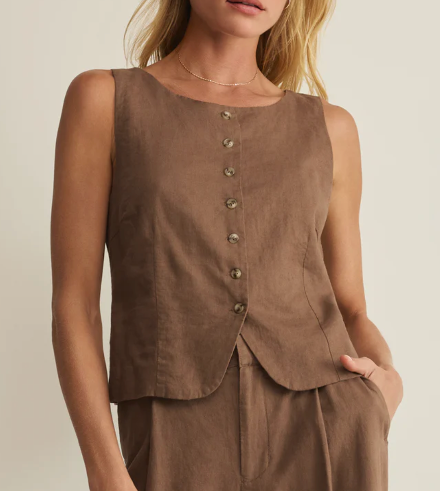 Roman Linen Vest