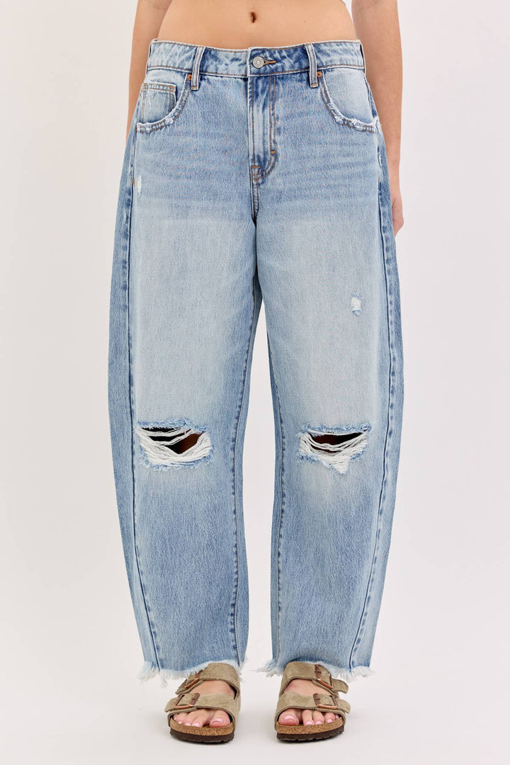 CROPPED BARREL JEAN
