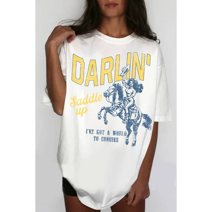 DARLIN SADDLE UP GRAPHIC TEE