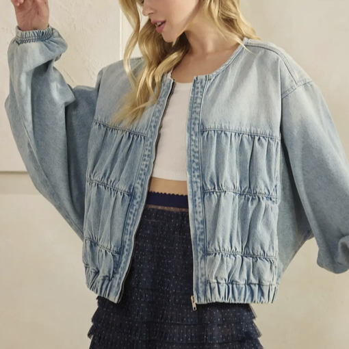 Tiered Ruched Jacket