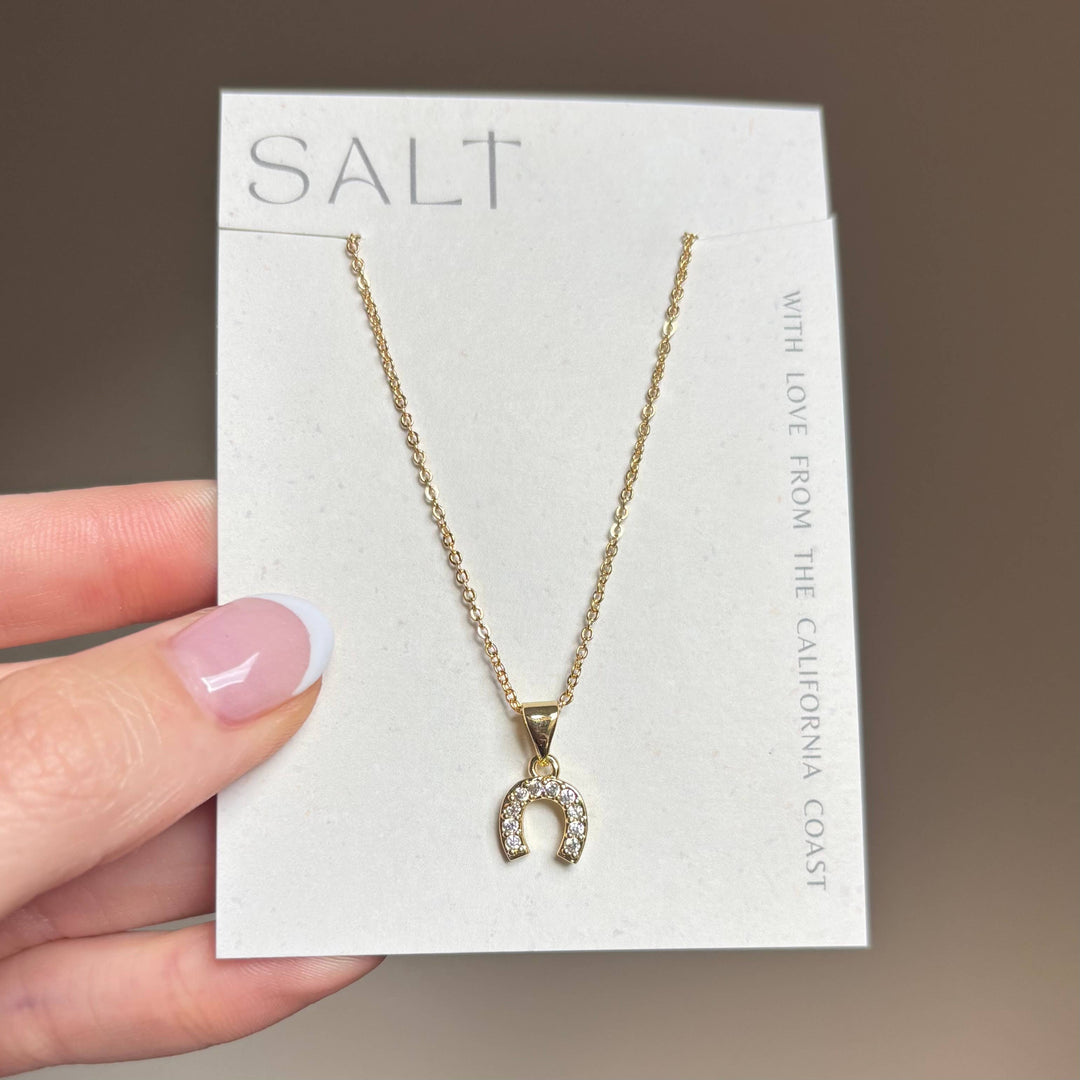 LUCKY HORSESHOE NECKLACE | gold | cowgirl necklace