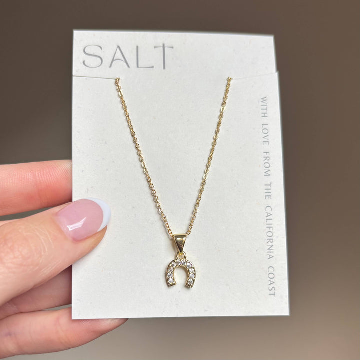 LUCKY HORSESHOE NECKLACE | gold | cowgirl necklace