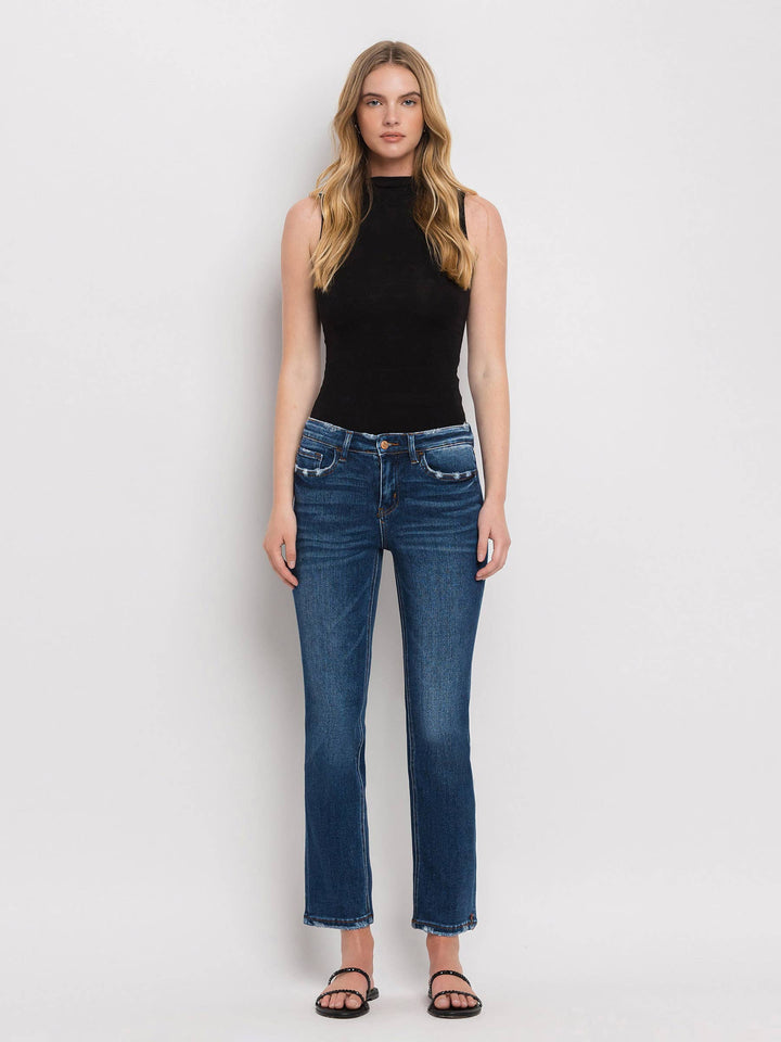 PLAINS ANKLE SLIM STRAIGHT JEANS