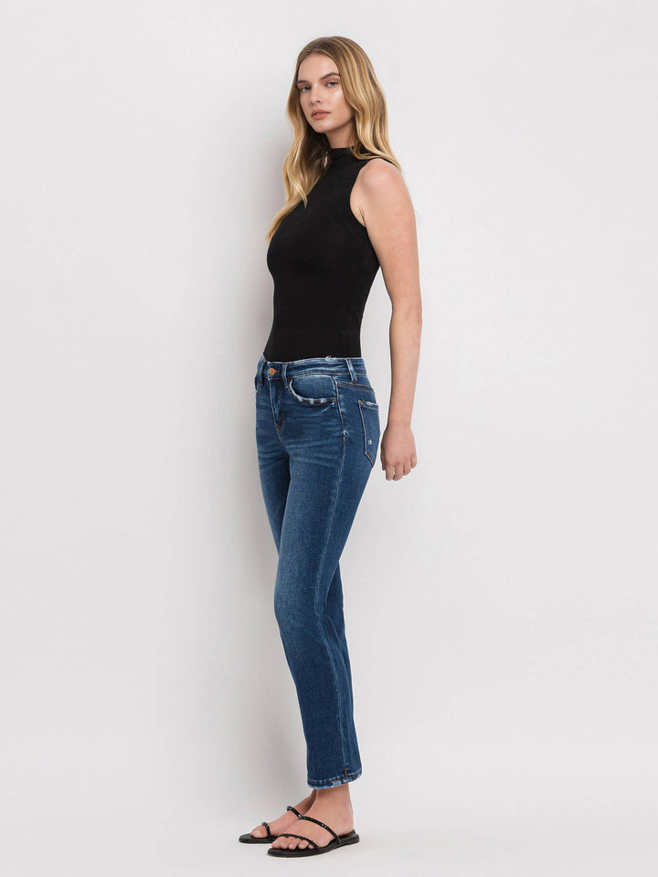 PLAINS ANKLE SLIM STRAIGHT JEANS