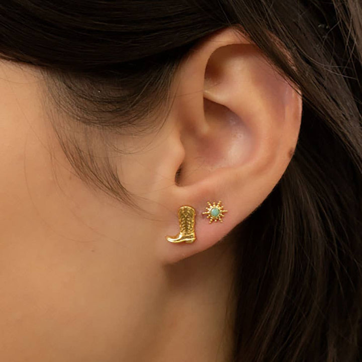 Cowboy Boot Stud Earrings