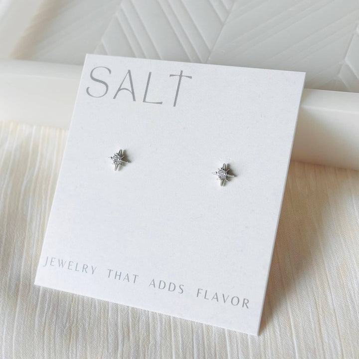 SILVER STAR STUDS | tiny star post earrings | dainty studs