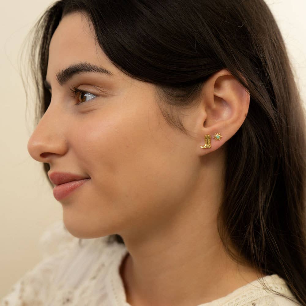 Cowboy Boot Stud Earrings