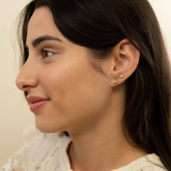 Cowboy Boot Stud Earrings