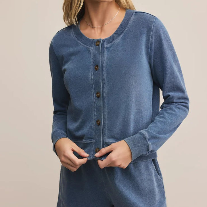 Daily Knit Denim Cardigan