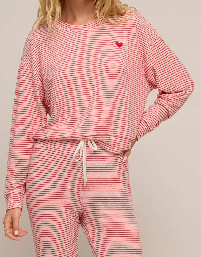 Bisous Stripe LS Top