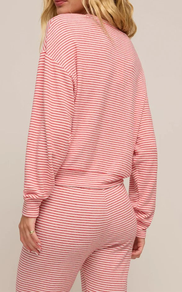 Bisous Stripe LS Top