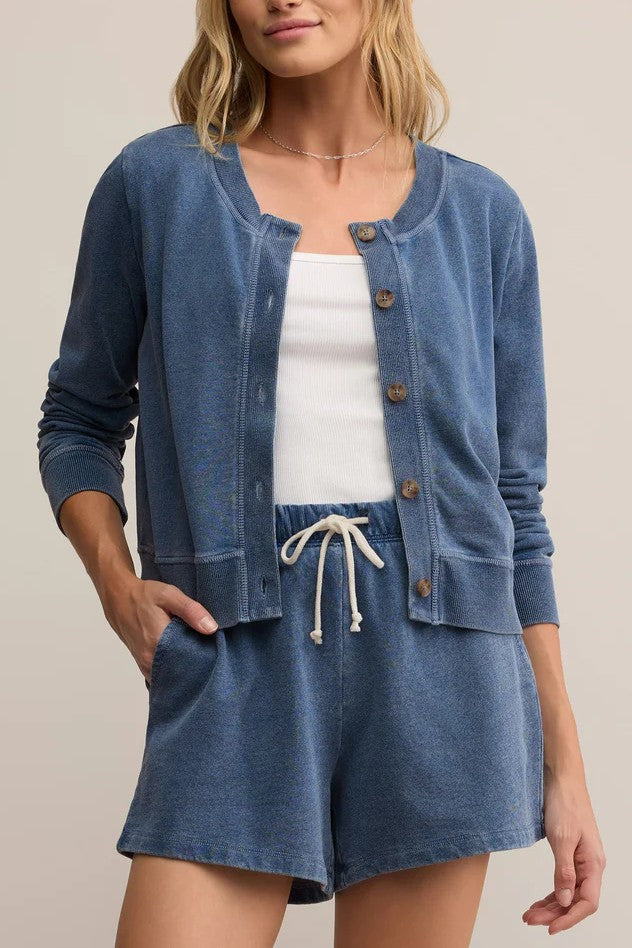 Daily Knit Denim Cardigan